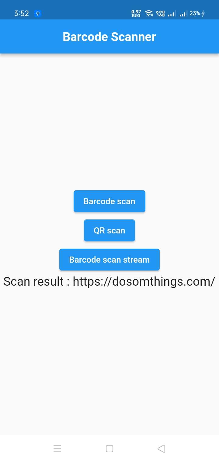 Barcode scanner / QR Code Scanner in Flutter Do somthings