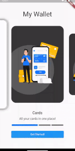 Onboarding Screen in Flutter gif(Dosomthings.com)